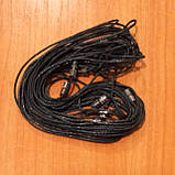 Мотузочки 60 см бавовняні чорні із закрутками, 10 шт., фото 2