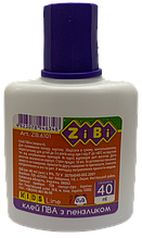 Клей ПВА 40мл. з пензликом ZiBi ZB.6101