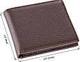 Бумажник мужской Vintage 14515 кожаный Коричневый, Коричневый, фото 3