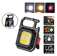 Акумуляторний ліхтарик LED W5130 із Type-C | 7 режимів, карабін, магніт, брелок |