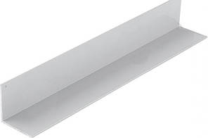 Внутрішній алюмінієвий декоративний кут 20 мм х 20 мм, довжина 270 см, Срібло