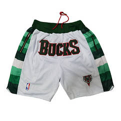 Білі Баскетбольні шорти Мілуокі Бакс Just Don Milwaukee Bucks NBA