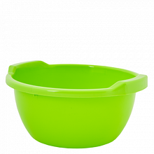 Таз пластиковий господарський 8л круглий з ручками Алеана оливковий