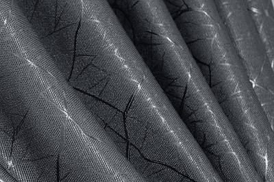 Шторна тканина льон рогожка, колекція "Савана", висота 2,8 м. Колір графітовий. Код 636ш