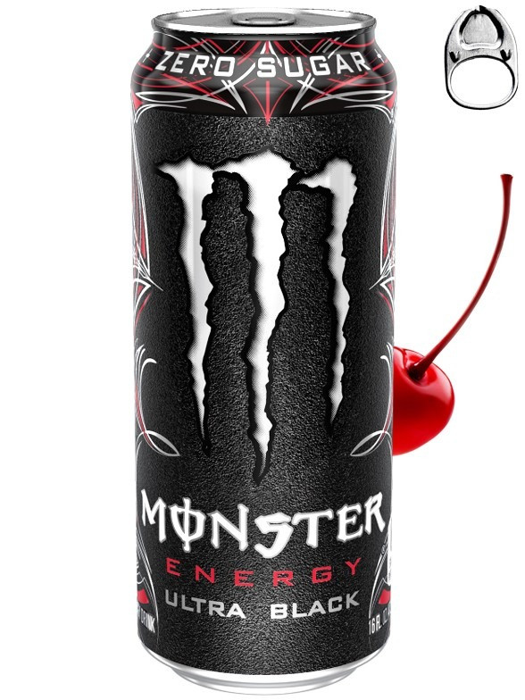 Енергетик напій Monster Energy Zero Ultra Black 473 ml вишневий