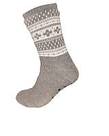 Хатні теплі шкарпетки Лео "Arctik" з гальмами 40-45 Сірий Білий