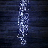 Гірлянда Xmas 200L (Cooper) на мідному дроті (Крапля роси) Кінський хвіст W-2 Білий 2М