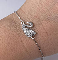 Срібний браслет Лебідь