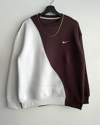 Купить Мужской Зимний Свитшот Nike Vintage (Retro) в Коричнево-Сером ...