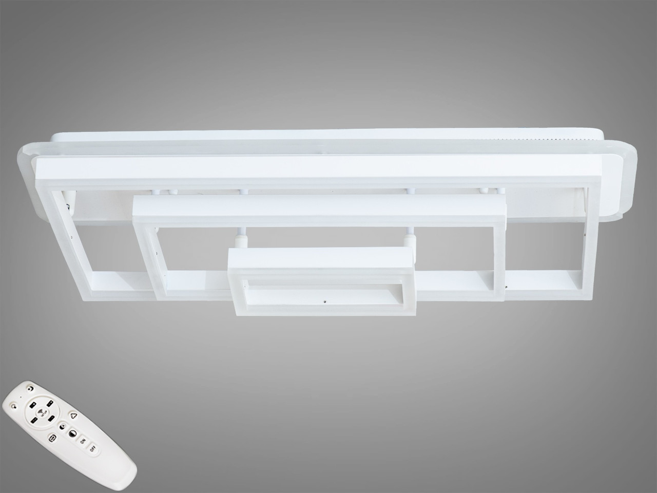Сучасна світлодіодна LED люстра з пультом до 20 м² 145W 7007WH LED 3color