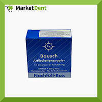 Bausch (Бауш) ВК 1001 - артикуляционная бумага прямая синяя 200 мкм, 300 листов