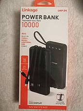 Power bank Linkage LKP-24 10000mAh, Black/White, Blister BF, фото 6