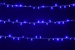 Xmas гірлянда вулична 100 Led 10M (Copper) B-1 Синя