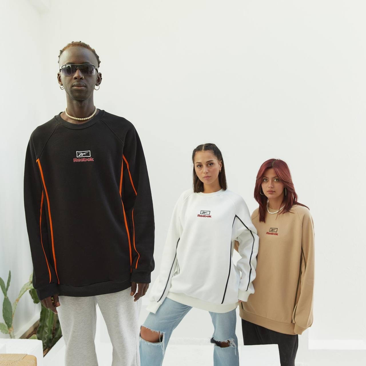 Мужской Зимний Винтажный Свитшот Reebok Vintage в Черном Цвете | Черная ...