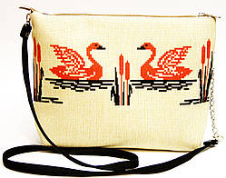 Сумочка клатч Лебеді