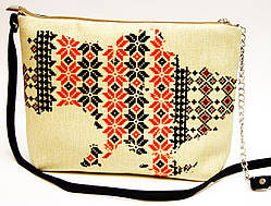 Сумочка клатч мапа України