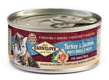 Вологий корм для котів Carnilove Salmon & Turkey 100 г (лосось та індичка