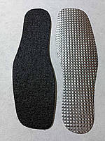 Стельки зимние фетровые с термо фольгой ПХ-500 толщина 3 мм. Размеры 34-46 Черные