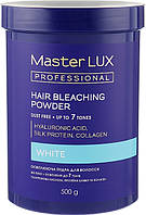 Освітлююча пудра White Master LUX professional 500 г 7 рівнів мастер люкс порошок освітлюючий 500 г білий