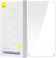 Захисне скло iPhone 14 Pro прозоре на весь дисплей 0.3 mm 9H All-Glass Crystal Tempered Glass Film Baseus