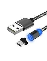 Магнитный Micro USB кабель X-Cable с подсветкой и круглым коннектором