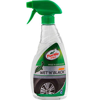 Засіб для шин та пластику "Чорний лоск" Turtle Wax Wet 'N' Black, 500 мл Спрей