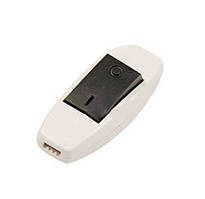 Вимикач  бра білий з чорною кнопкою Біла Церква