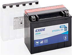 Акумулятор сухозаряджений Exide ETX20HL-BS = YTX20HL-BS, AGM, 18 Ah, 270 А