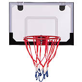 Міні-щит баскетбольний Basketball MiniHoop 45х30 см з кільцем 22 см і сіткою (S011)