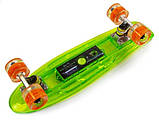 Пені Борд Fish Skateboard Original 22,5" Зелений LED (Музичний і світиться), фото 5