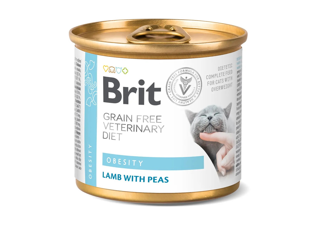 Вологий корм для котів при лікуванні сечокам'яної хвороби Brit VetDiets Struvite 200 г (індичка та горох)