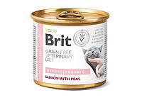 Влажный корм для кошек с пищевой аллергией Brit VetDiets Hypoallergenic 200 г (лосось и горох)