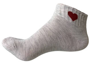 Короткі жіночі шкарпетки Heart Серые-меланжевые