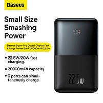 Павербанк BASEUS Bipow Pro Digital Display Fast Charge Power Bank 20000mAh |2USB/1Type-C, 20W/3A, PD/QC| (PPBD040301), фото 11