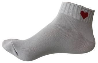 Короткі жіночі шкарпетки Heart Светло-серые
