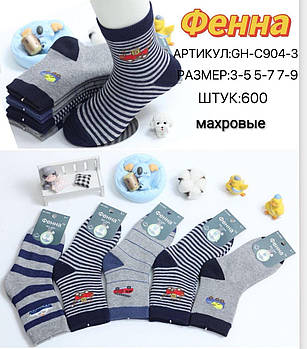 Шкарпетки дитячі бавовна махрові Фенна, 3-5 років, асорті, 904-3