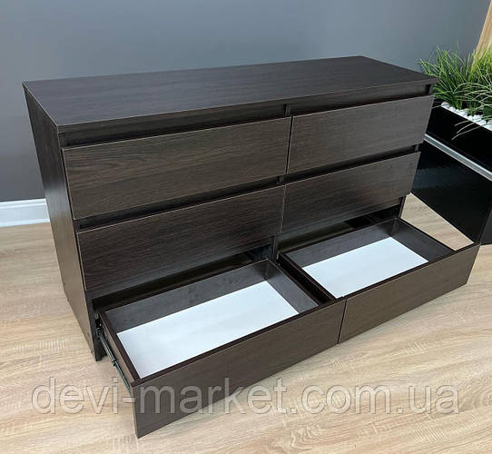 Купити Комод «Kvatro 130 см» 6 шухляд «венге магія», ціна 3800 ₴ - Prom ...