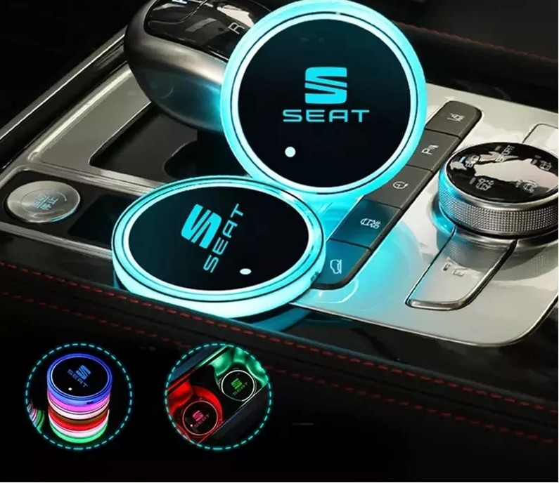 Підсвічування підсклянника з логотипом автомобіля SEAT, фото 1