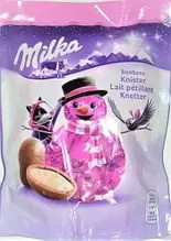 Новорічні цукерки Milka Bonbons Lait petillant Knetter 86g