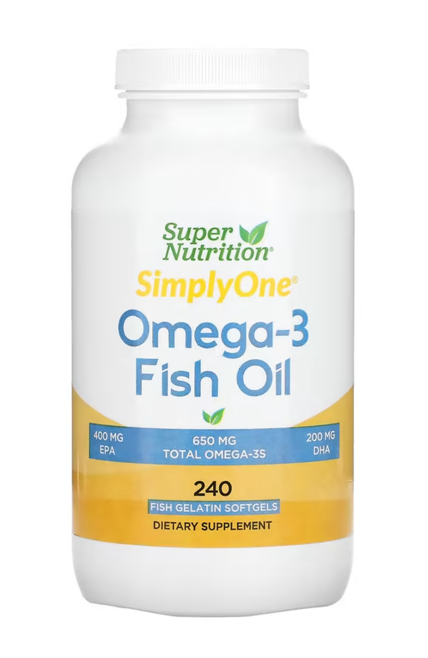 Super Nutrition Omega-3 Fish Oil 1000mg 240 softgels