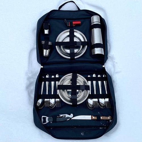 Набор посуды для пикника на 4 персоны с термосом (ID#1727418214), цена ...