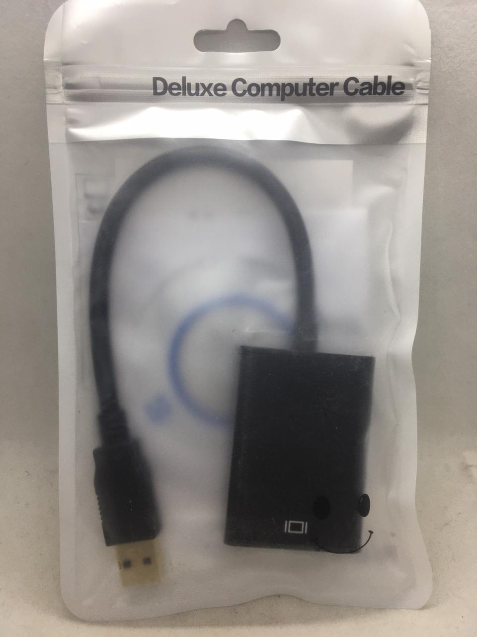 Купить Переходник конвертер USB 3.0 HDMI Deluxe Computer Cable 15 см