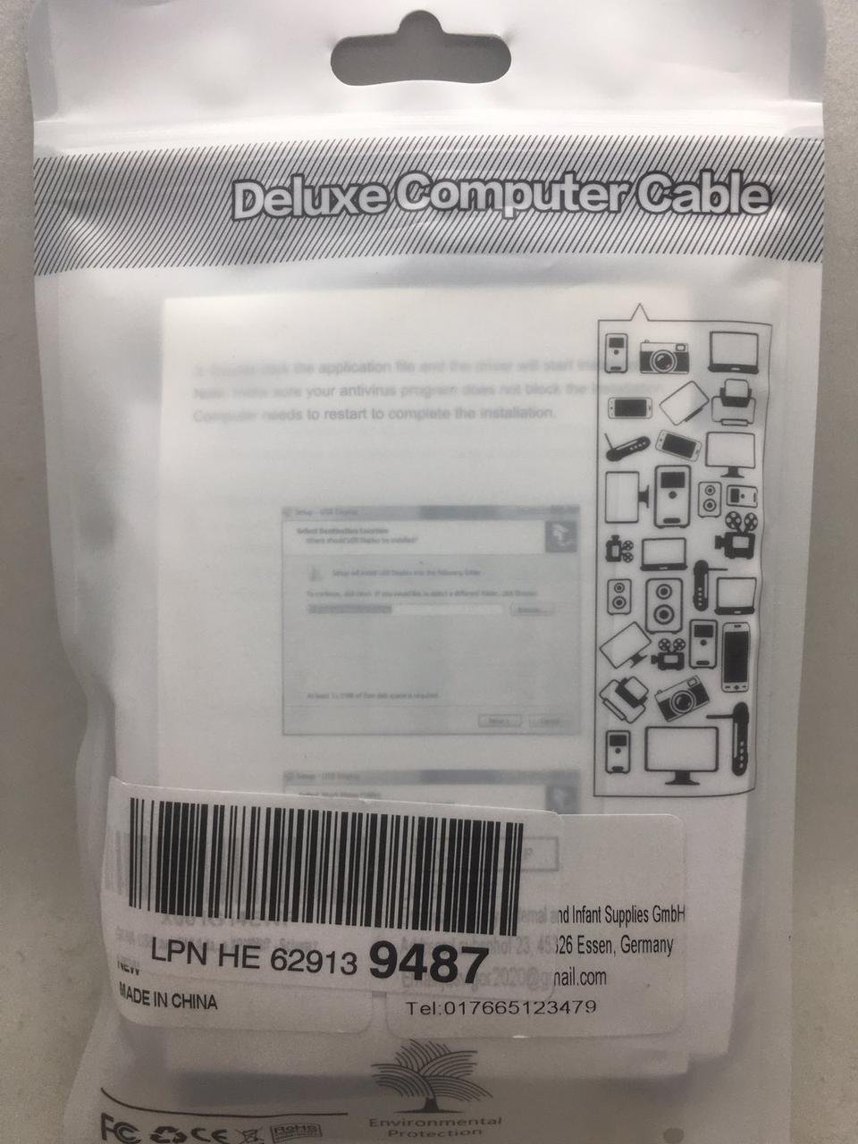 Купить Переходник конвертер USB 3.0 HDMI Deluxe Computer Cable 15 см