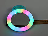 Кільцева селфі-лампа із дзеркалом Selfie Ring Light для телефону, планшета, ліхтарик., фото 9