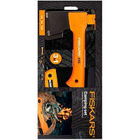 Набір подарунковий Fiskars Camping Set (сокира Х5  + Пила SW73 + Нож 156017) (1057912)