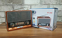 Радиоприемник Everton RT-306 Retro /Встроенный аккумулятор/FM/AM/SW/Bluetooth/ USB/Фонарик/