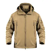 Тактическая спортивная милитари армейская куртка Pave Hawk PLY-6 Sand Khaki 2XL мужская военная хаки камуфляж