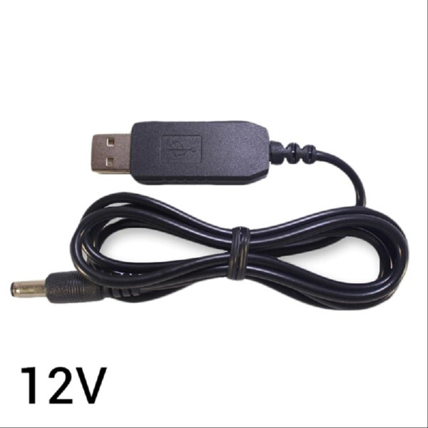 Кабель USB — 5.5*2.1, DC-DC, з 5 В на 12 В перетворювач напруги підвищуючий, 1 м (для WiFi...)