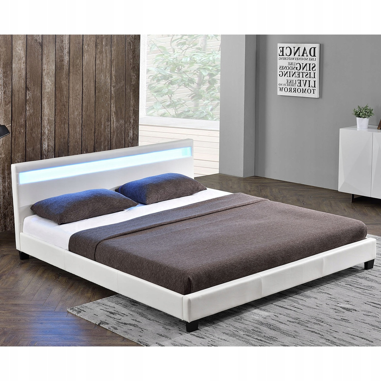 Ліжко двохспальне PARI 180х200 см. з LED-підсвіткою