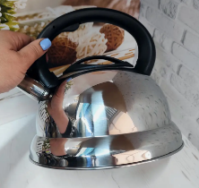 Чайник зі свистком та подвійним дном з нержавіючої сталі на 3 л, фото 1